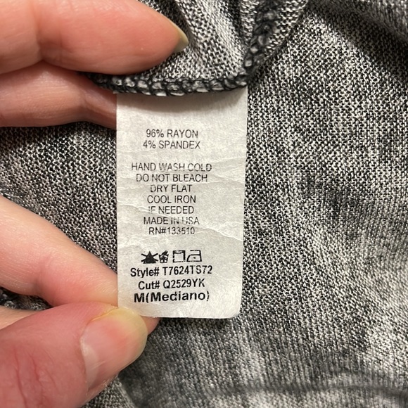 Grey Patterned Tunic with Tie Belt - Picture 6 of 6